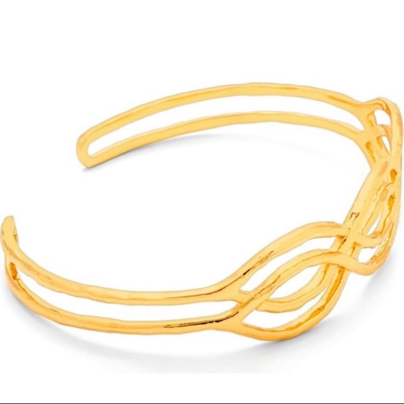 ✨NWT-~Gorjana 18k Gold Plated Mesa Cuff bracelet - Picture 6 of 8